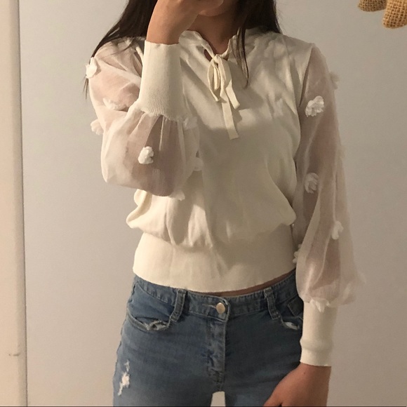 White mesh longsleeve 🔥XS/S - Picture 1 of 4